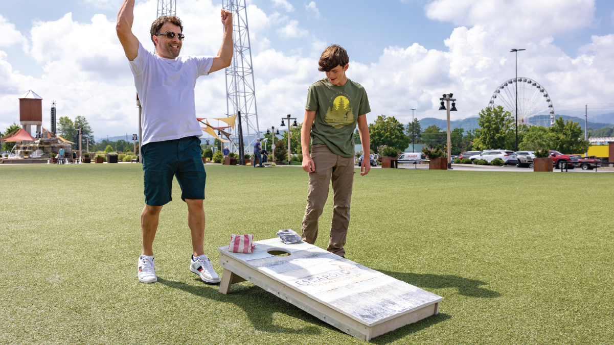 Play fun, interactive games on The Mountain Mile lawn