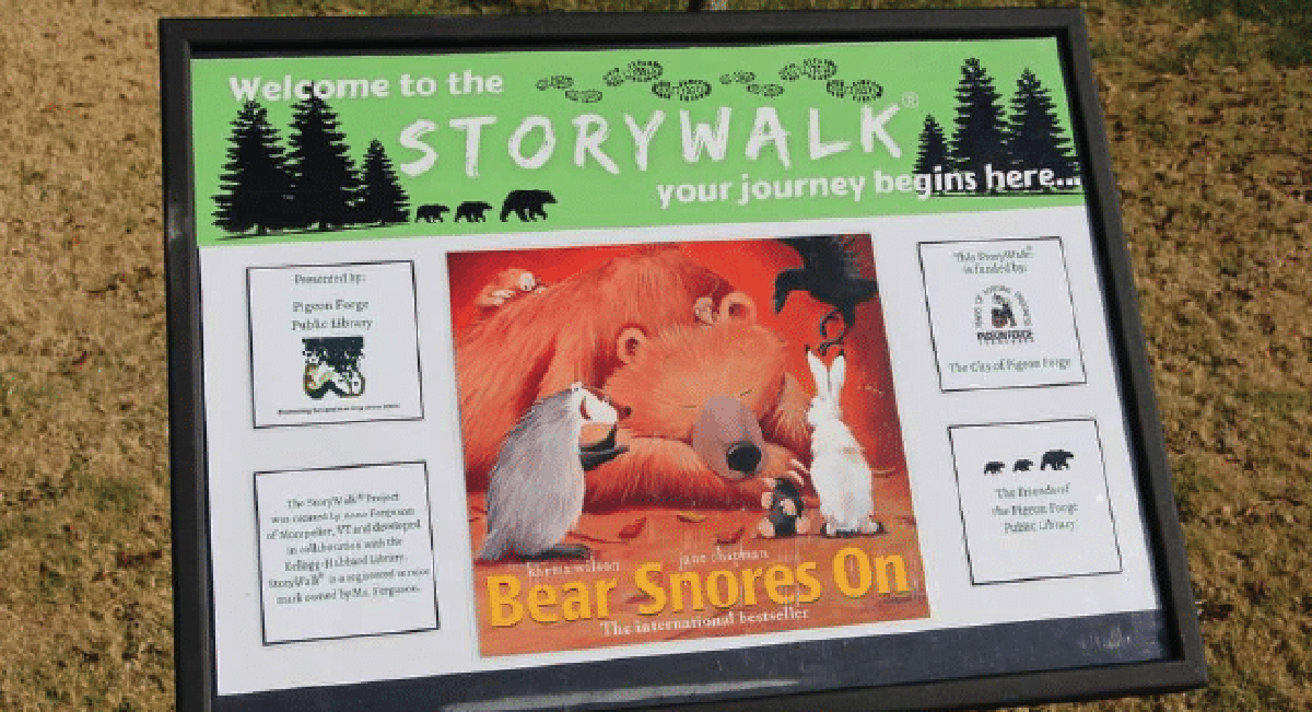 Walk a half-mile trail while reading a children’s book