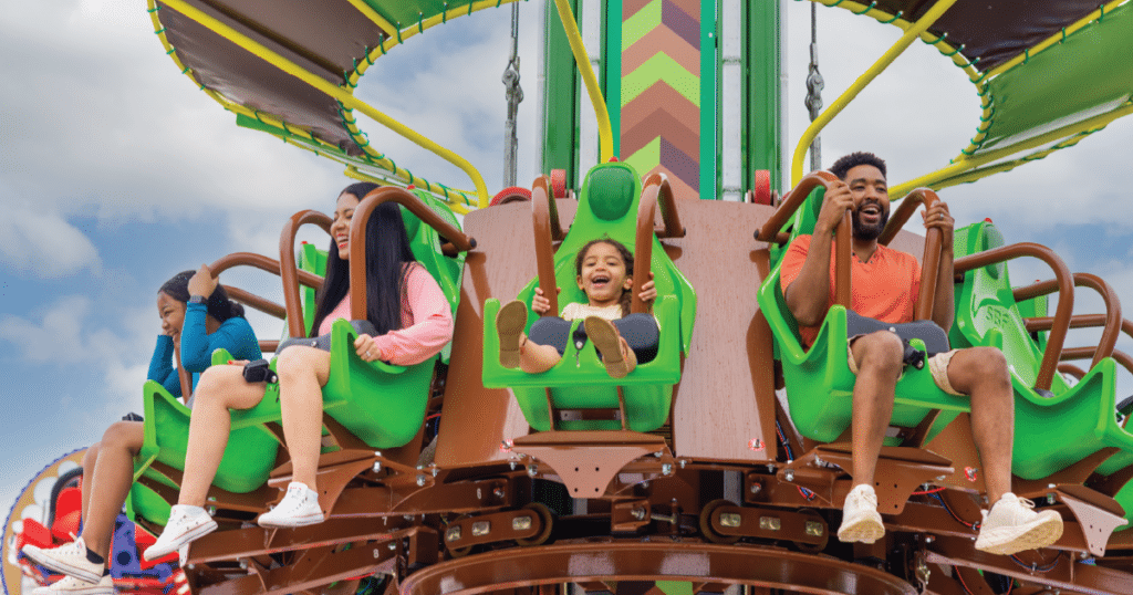 image of family on theme park ride in pigeon forge tn