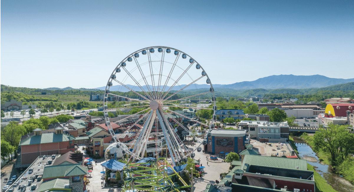 image of wheel at The Island in Pigeon Forge