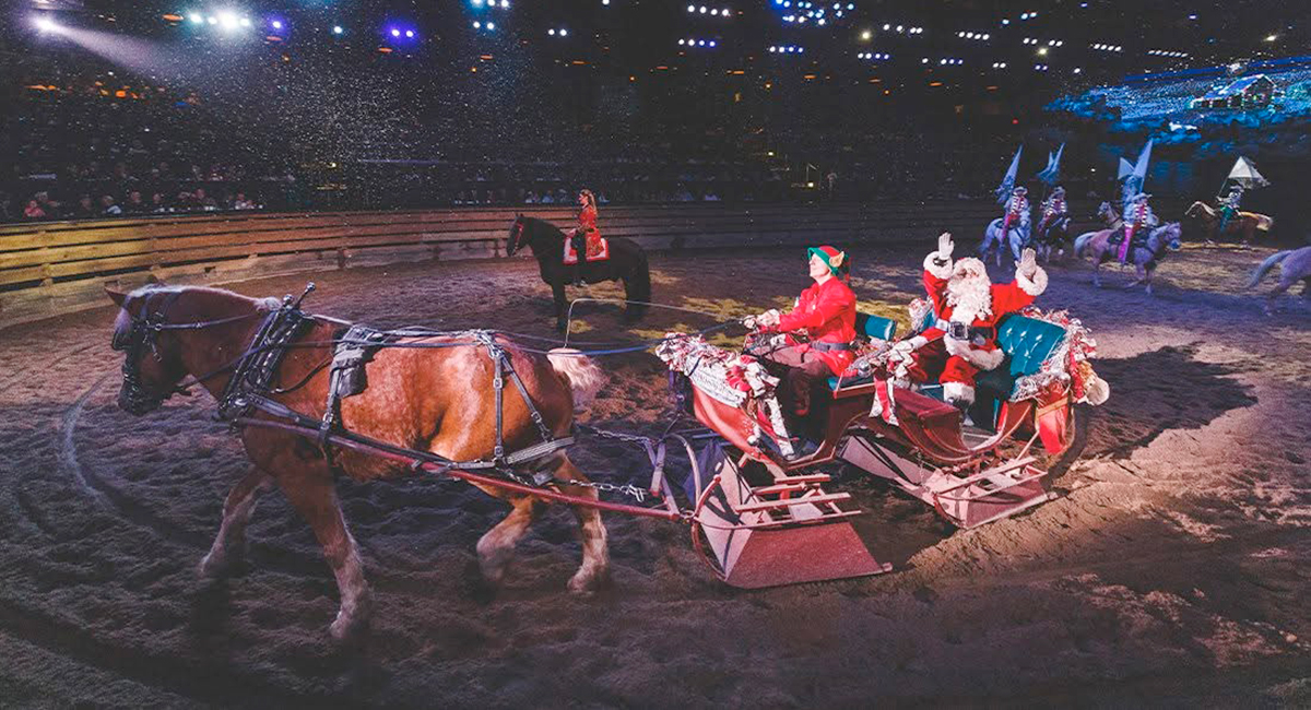 santa activities and entertainment at Christmas at Dolly Parton's Stampede