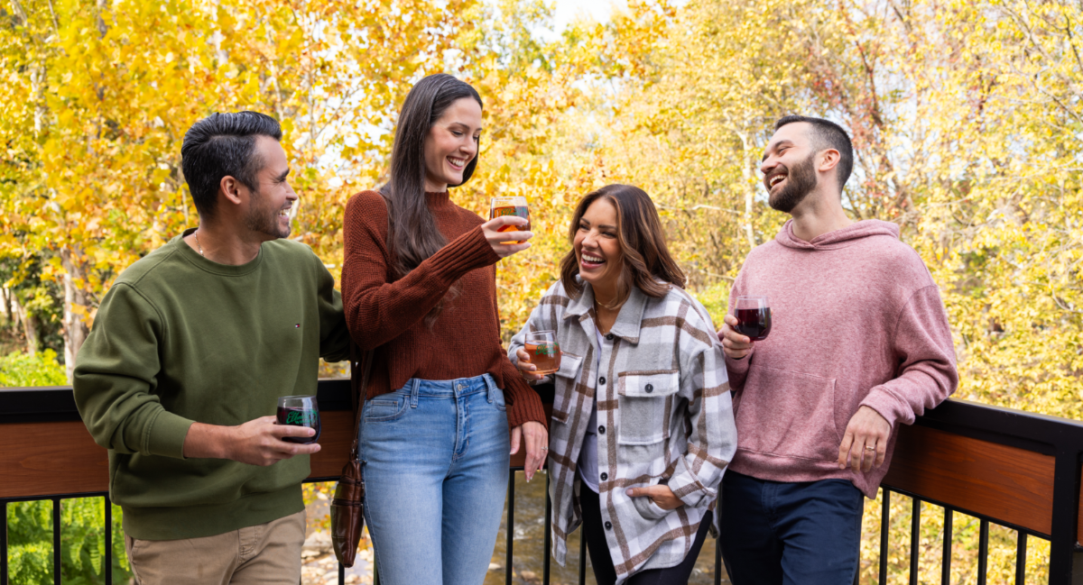 friends enjoying the Pigeon Forge’s Wine and Whiskey Trail